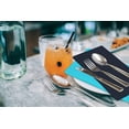 thumbnail image 2 of Ruvanti Cloth Napkins set of 12, 18x18 inches Napkins Cloth Washable, Soft, Durable, Absorbent Cotton Blend. Table Dinner Napkins Cloth for Hotel, Wedding Parties - Dark Grey & Teal, 2 of 7