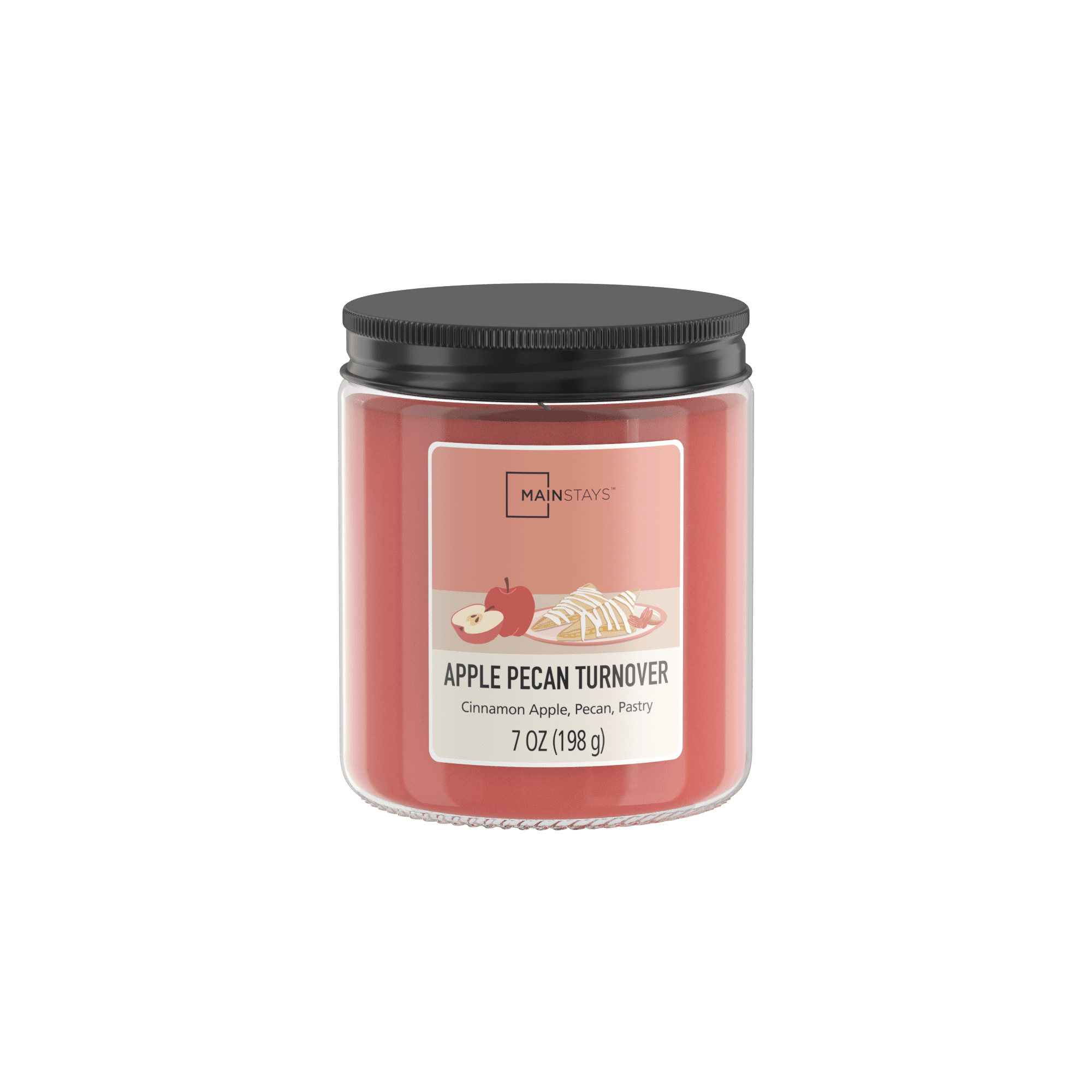 Mainstays 3-Wick Scented Glass Jar Candle, Apple Pecan, 7oz.