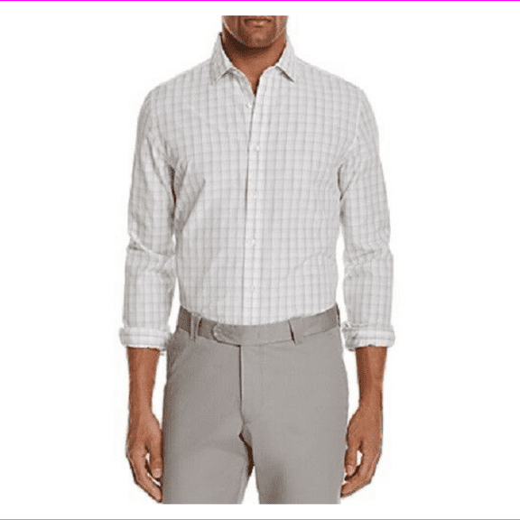 The Men's Store at Bloomingdale's Shadow Plaid Regular Fit Button-Down Shirt XL