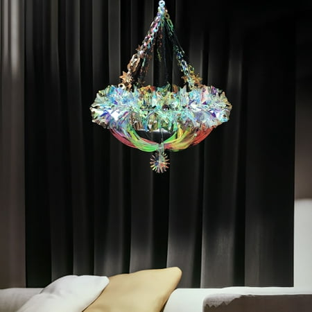 

〖Yilirongyumm〗 Home Decor Chandelier Ceiling Light Lamp Shade Neon Color Pendant Lampshade Decorative Light Shade Hanging Lamp Cover For Living Room Bedroom Dorm Room Wedding Home Decoration