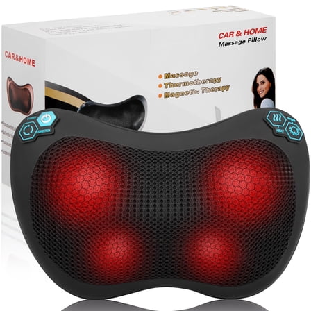 Cshidworld Back and Neck Massager with Heat, 3D Electric Kneading Deep Tissue Massage Pillow for Neck, Shoulder, Leg Pain Relief, Gift Massagers for Gifts for Men Women