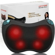 Cshidworld Back and Neck Massager with Heat, 3D Electric Kneading Deep Tissue Massage Pillow for Neck, Shoulder, Leg Pain Relief, Gift Massagers for Gifts for Men Women