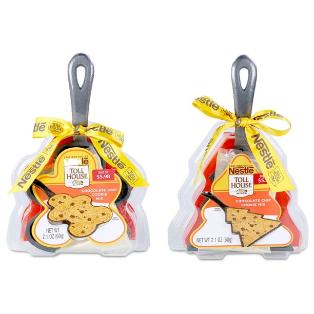 Nestle Toll House Cookie Shaped Iron Skillets Includes Cookie Mix (Pack
