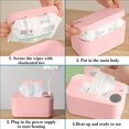 thumbnail image 5 of COM1950s Baby Wipe Warmer,Baby Wet Wipes Dispenser for Newborns,Portable Thermostat Baby Wipes Heater,Keeps Wipes Warm and Moist,Large Capacity Diaper Wipe Warmer Prevent Dry (Pink), 5 of 6