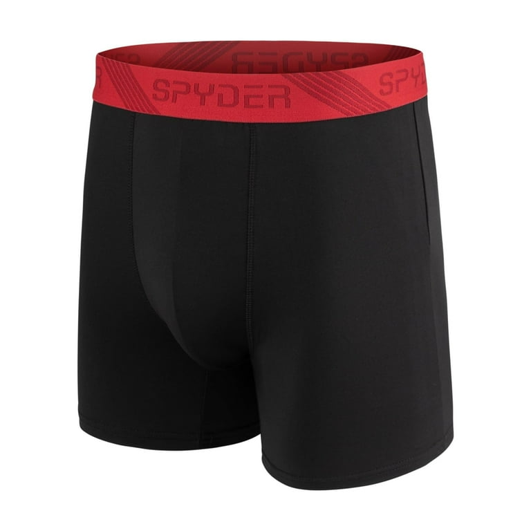 Spyder Mens Boxer Briefs 5 Pack Poly Spandex Performance Boxer