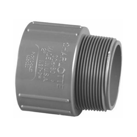 Schedule 80 Steel Pipe - Charlotte Pipe & Foundry PVC 08109 0600HA 1/2-Inch PVC Schedule 80 S x MPT Male Adapter