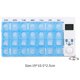 thumbnail image 4 of Almacenamiento De Tabletas Caja de pastillas de 7 días con 28 rejillas, caja de tabletas de medicina con temporizador electrónico (azul), 4 of 5