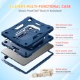 thumbnail image 4 of Case for iPad Air 11 inch M2 Case Air 6th Generation 2024, Shockproof Protective Case with Pencil Holder Heavy Duty Rugged, 360° Rotate Stand, Adjustable Hand/Shoulder Strap,Navyblue, 4 of 5