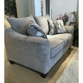 thumbnail image 3 of Neutral Textured Fabric Living Room - 4 In Gray Includes , , Chair, Overstuffed Back Cushions, High Foam Seats, Flared Arms, Plastic Legs Furniture Upholstery Seat Slightly Rolled Arms, 3 of 5
