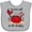 AC-Heather Grey, variant on Inktastic Too Cute Crab Boys or Girls Baby Bib