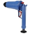 thumbnail image 6 of Riousery Powerful Toilet Plunger Manual Drain Cleaner Clog Remover Tool for Bathroom Kitchen Clogged Pipes Sinks Bathtubs Floor Drains Heavy Duty Dredge Pump Device Blue (11 inches / 28 cm), 6 of 9