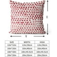 thumbnail image 3 of Polka Dot Pillow Covers Set of 2 Dark Red Cream Throw Pillows 20x20 in Outdoor Boho Design Brush Strokes Decorative Pillowcase Square Cushion Cover Linen Pillow Case for Home Sofa Couch Bed, 3 of 6