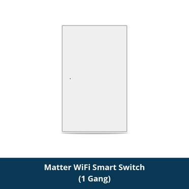 Zemismart Matter WiFi 1 Gangs Smart Wall Light Switch Neutral Required with Big Button SmartThings App Homekit Control
