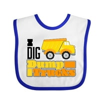 Inktastic I Dig Dump Trucks Boys or Girls Baby Bib
