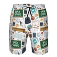 thumbnail image 4 of Kdxio Back To School A Pattern Mens Casual Shorts - Drawstring Summer Beach Sports Shorts for Men, 4 of 9