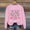 thumbnail image 2 of WEAIXIMIUNG Robe Sweat-Shirt avec Poches Sweat-Shirts Maxi Day Col Rond Femmes Manches Longues Imprimé Graphique Lettre Pull Sans Capuche Blouse Top, 2 of 4