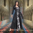 thumbnail image 2 of Likimi Hallowmas Dress For Women Dress Up Floral Print Hooded Stage Show Halloween Costumes For Performance Fashionable Cosplay Dresses Size 4Xl, 2 of 4