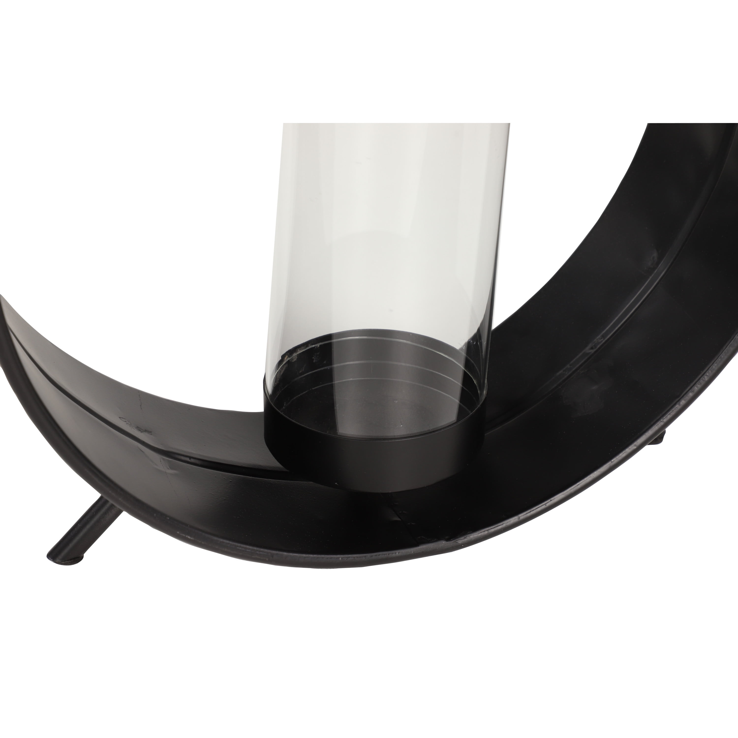 DecMode 16", 12"H Industrial Candlestick, Black, 2 - Pieces