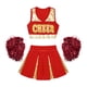 thumbnail image 5 of Conjunto de baile de animadoras para niñas, uniforme escolar de animadoras, disfraz de cosplay, atuendo completo con bolas de flores, 5 of 5