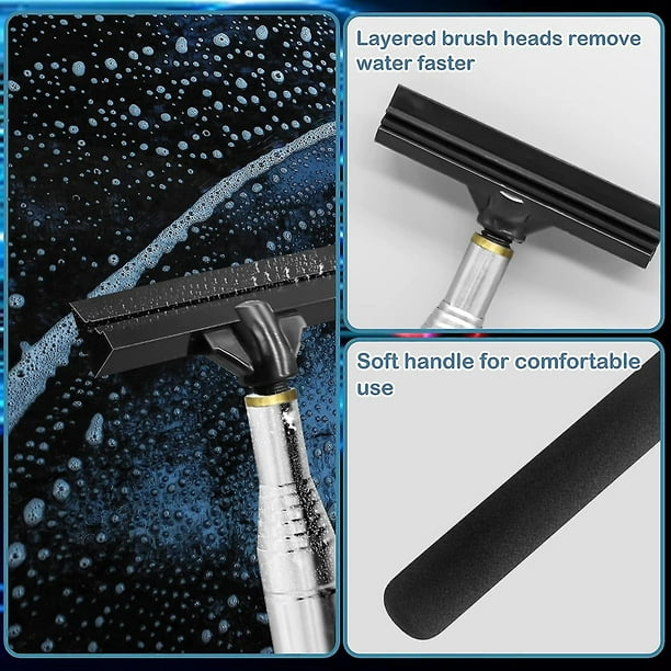 Car Rearview Mirror Wiper Retractable Wiper Long Handle Car Cleaning Tool  Car Side Mirror Scraper, Car Accessories-Black