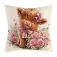 thumbnail image 3 of Throw Pillow Cover 18x18 Inch Cute Patterns Print Soft Breathable Hidden Zipper Decorative for Sofa Living Room by MPOISVA, 3 of 7