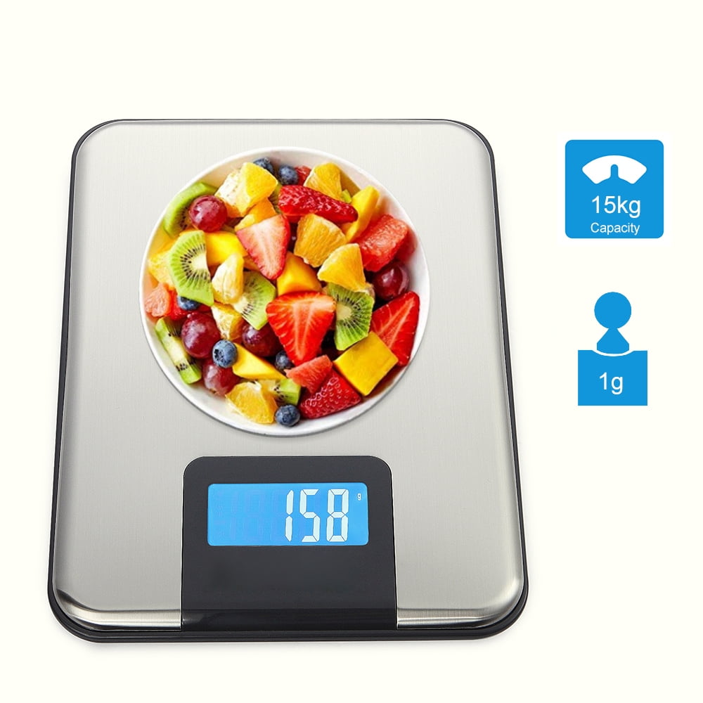 Digital Kitchen Scale Food Scale 15kg/1g Multifunction ...
