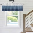 thumbnail image 5 of Navy Blue Valances for Windows, Rod Pocket Kitchen Valance Curtains - Soft & Washable Small Window Treatment for Living Room, Bathroom, Gradient Pure Color 42x12inch, 1 Panel, 5 of 9