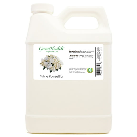 White Poinsettia Fragrance Oil - 32 fl oz - White Plastic Jug W/ Cap - GreenHealth