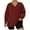 Wine, variant on BLCHUNen Womens Tops Plus Size Pullover V Neck Bottom Slit Casual Fall Active Gym Athletic Sports Long Sleeve Shirts for Women