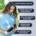 thumbnail image 3 of Divoti 1.25" Dual-Sided Stainless Steel Medical Alert Bag Tag - DIABETIC-ALERT / Polished Stainless - Zipper Pull, 3 of 6