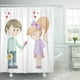 thumbnail image 1 of ABPHQTO Cortina de ducha Niño y niña El primer amor de las flores 152x180 cm, 1 of 2