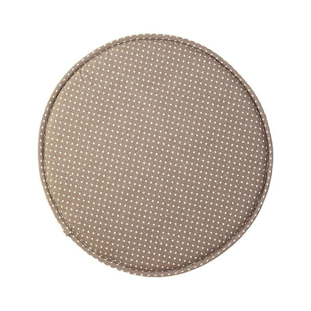 Matsuzay Cojín de asiento de pulgadas con correas, almohadilla antideslizante para silla, alfombrilla de taburete de espesor, suave, Decoración del hogar punto gris Diámetro 33cm