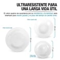thumbnail image 3 of 2 Juegos de Vajilla Opal 12 Personas 36 Piezas CASA LITUS Platos Ultra Resistentes, 3 of 7