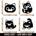 thumbnail image 2 of Round Cat Playful Skeptical Stretching Rubber Stamp Set for Scrapbooking Crafting Stamping - Mini 1/2 Inch, 2 of 7