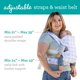 thumbnail image 3 of Flip Advanced Portabebés 4 en 1 – Ergonómico, Convertible, frontal y frontal hacia aera Portabebés delantero y trasero para recién nacidos a niños pequeños 8-35 libras, a cuadros, 3 of 5