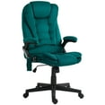 thumbnail image 6 of Massage Executive Office Chair, Swivel Desk Chair with 6 Vibration Point, Heat and Armrests, Reclining Computer Chair for Adult Working, Study, Adjustable Height, Green, 6 of 8