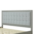 thumbnail image 6 of LiviNest Upholstered Platform Bed Frame: Mid-Century Modern Solid Wood Frame with Silent Slats System & 800 lbs Capacity - Square Tufted Headboard for Boutique Vacation Rentals & Guest Room Setup, 6 of 6
