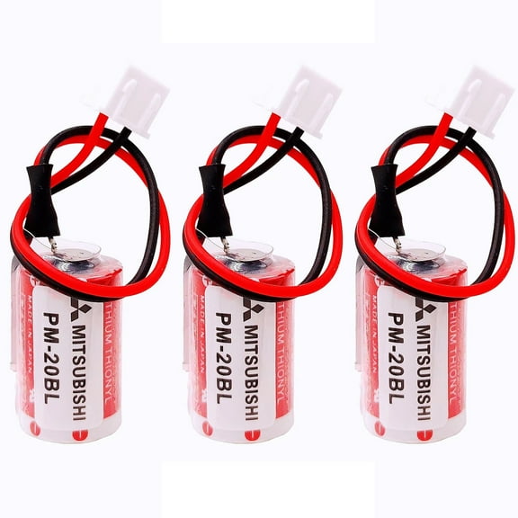3pcs Maxell ER3 3.6V Battery with plug for Mitsubishi PM-20BL F940 PLC Battery