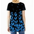 thumbnail image 4 of HAPIMO Women' Plus Size Summer Tops for Women V-Neck Tees Fashion Clothes Flowy Elegant Blouses Flower Print Tops Casual Loose Dressy Tunic Blue XL, 4 of 9