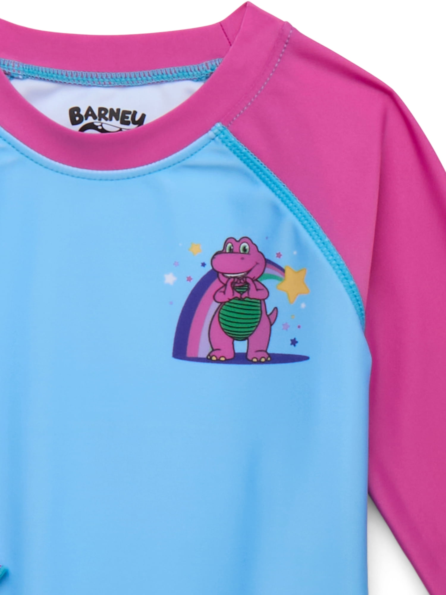 Character Toddler Girl Rash Guard and Bikini Swimsuit Set, 3-Piece, Sizes 12M-5T