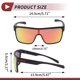 thumbnail image 4 of 1 juego de gafas de motocicleta anti-reflejo Tri-Acetato de Celulosa TR90 UV400 gafas de sol para ciclismo lente roja marco negro rojo, 4 of 6