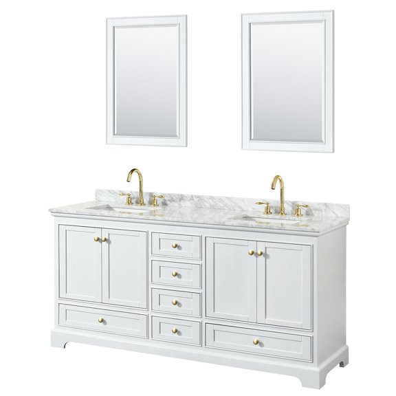 Wyndham Collection WCS202072DWGCMUNSM24 Deborah 72" Free Standing Double Vanity Set -