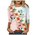 thumbnail image 1 of YDLCAFD Easter Womens Fashion Round Neck Short Sleeved Printed T Shirt Top, 1 of 5