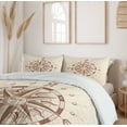 thumbnail image 6 of Ambesonne Brown Duvet Cover Set, Vintage Compass, Calking, Tan Brown, 6 of 6