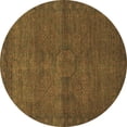 thumbnail image 1 of Ahgly Company Indoor Round Abstract Brown Modern Area Rugs, 3' Round, 1 of 4