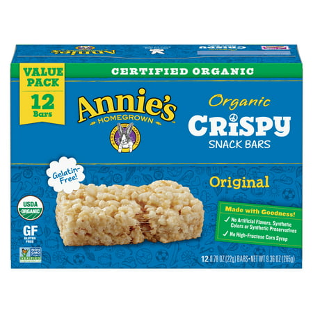 Annie's Organic Crispy Snack Bars Original Value Pack, 12 ct, 9.36