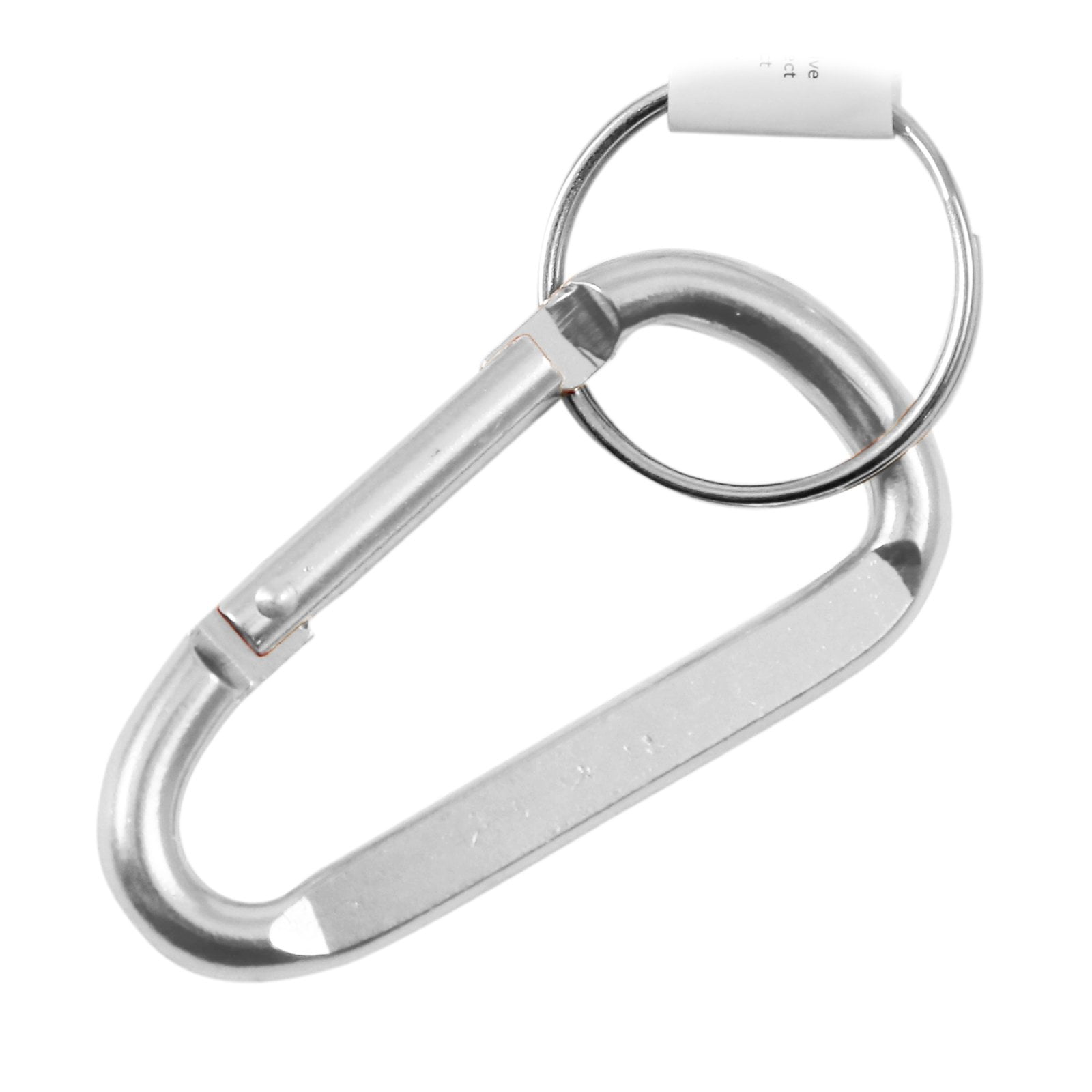 2pcs Keychains Mini Spring Portable Carabiner for Outdoor Climbing Silver 