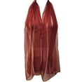 thumbnail image 2 of Wrapables® Solid Color 100% Silk Long Scarf, Burgundy, 2 of 4