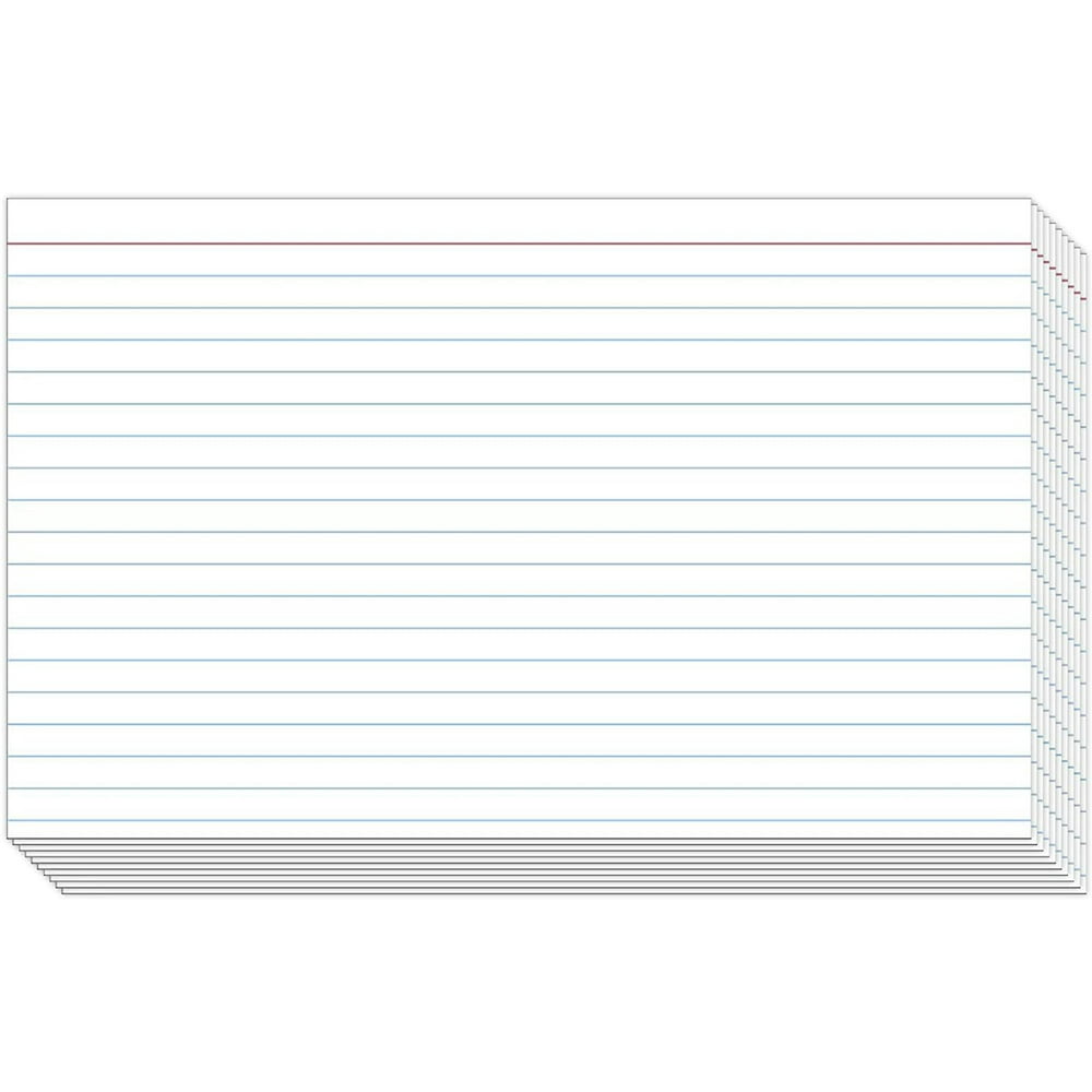 Ruled Index Cards, On 80lb Heavyweight Thick White Cover Stock."100