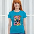 thumbnail image 3 of Tee Hunt Dean Russo Pets Art Pit Bull T-Shirt Everyone Has Best Dogs Women's T-Shirt Tee, Light Blue, 3X-Large, 3 of 5